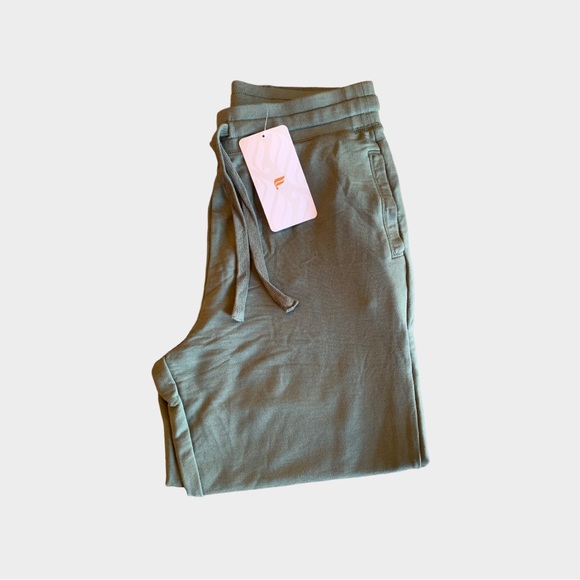 FABLETICS Lounge Terry Drawstring Jogger Medium Safari green NWT - Picture 3 of 9